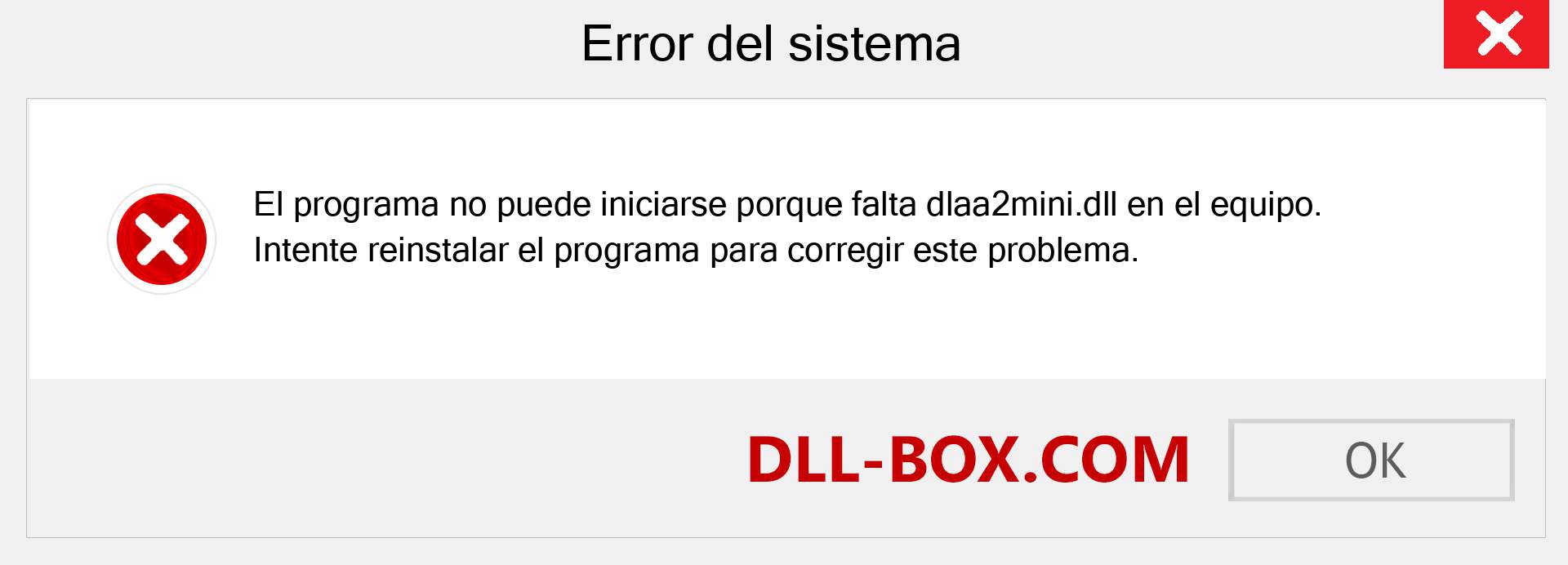 ¿Falta el archivo dlaa2mini.dll ?. Descargar para Windows 7, 8, 10 - Corregir dlaa2mini dll Missing Error en Windows, fotos, imágenes